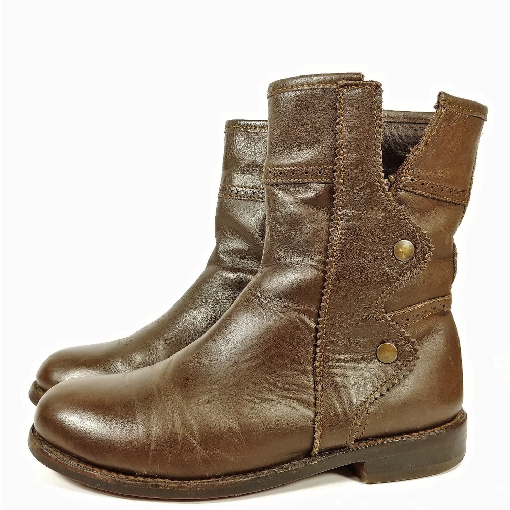 Anouk Custom Weatern Boho Button Zip Urban Boots Sz 7.5